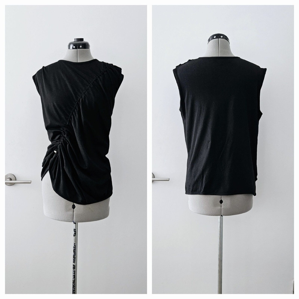 SID NEIGUM "travel-easy-wear" stretch ruched goop fave sleeveless top $425 8 / m - Picture 5 of 12